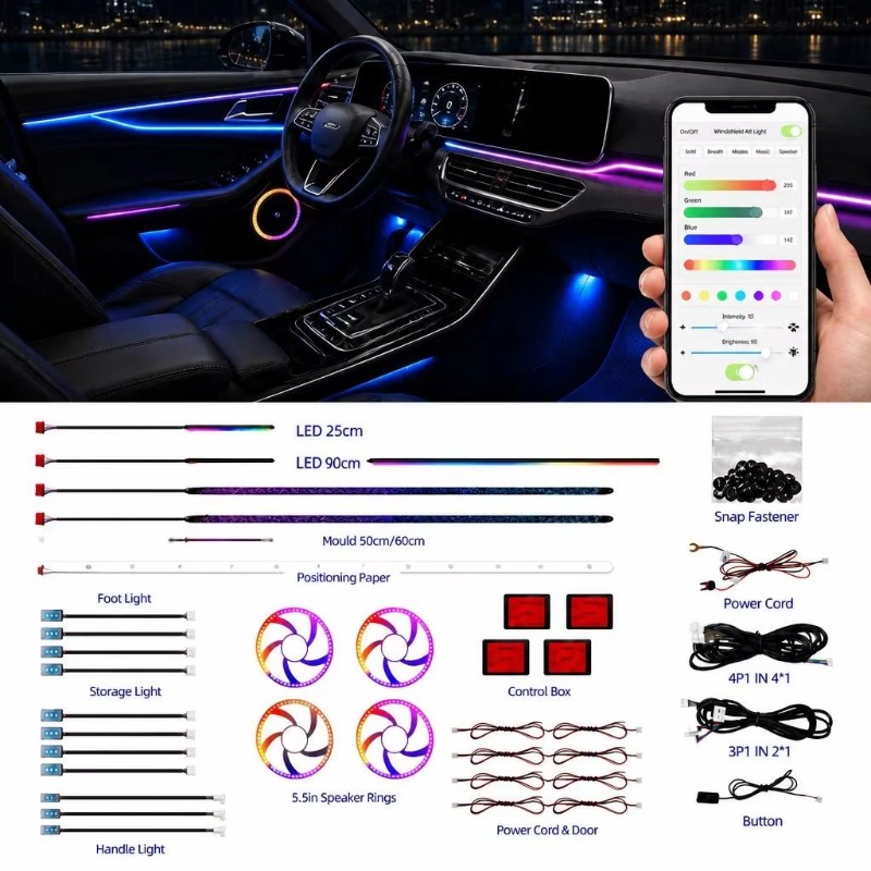 Car Ambient Lighting Kit 18 in - огляд і ціна Door Handle