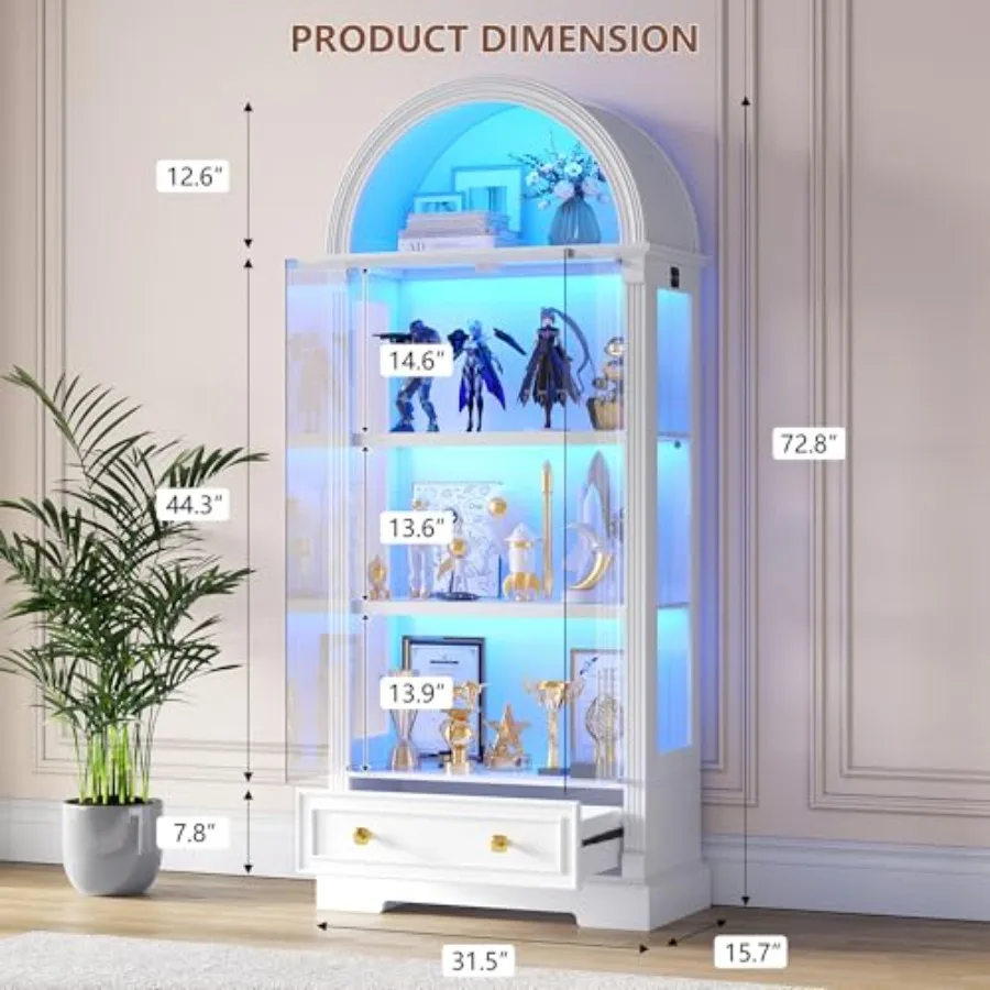 Curio Cabinet with Glass Doors - огляд і ціна Cabinet Hinges