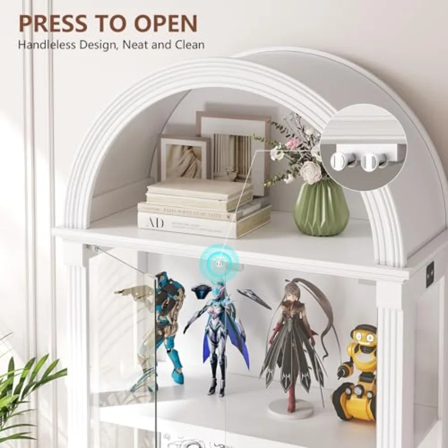 Curio Cabinet with Glass Doors - огляд і ціна Cabinet Hinges