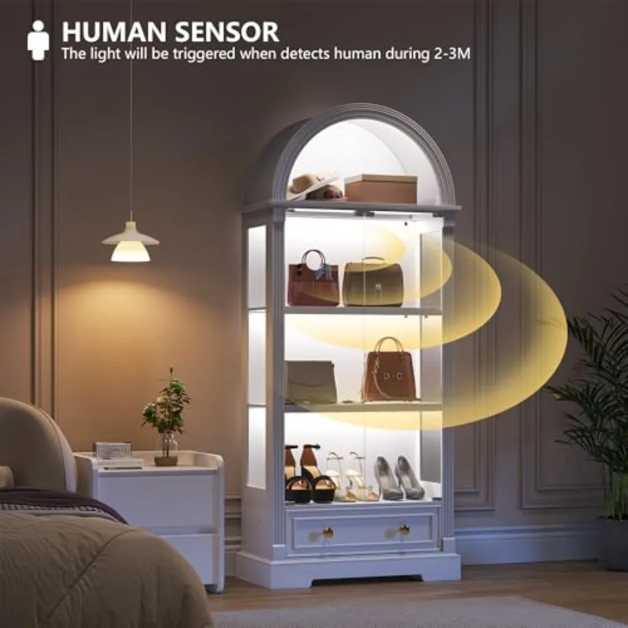 Curio Cabinet with Glass Doors - огляд і ціна Cabinet Hinges