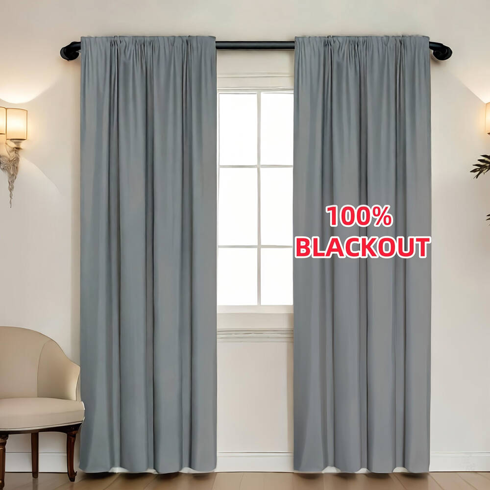 1pc 100% Blackout Curtain with - огляд і ціна Curtain Rods