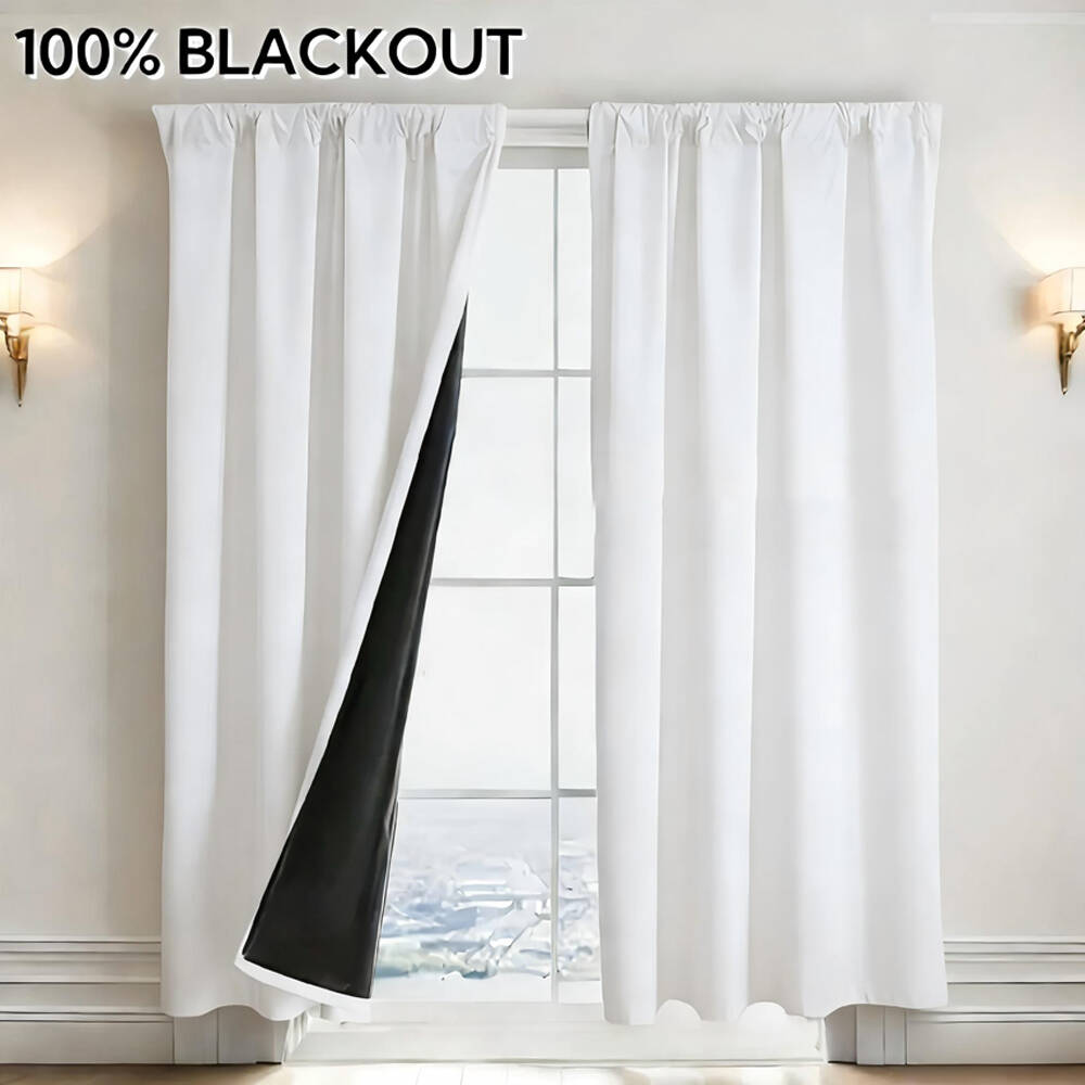 1pc 100% Blackout Curtain with - огляд і ціна Curtain Rods