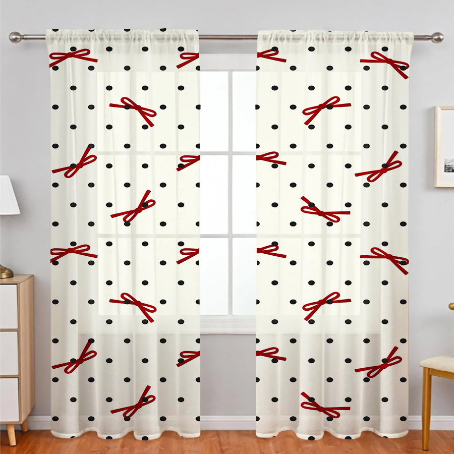 2PCS Christmas Curtains, Black - огляд і ціна Curtain Rods