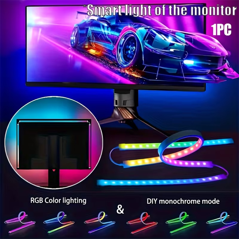 RGB Gaming Lights Strip Monito - огляд і ціна Led Strip Lights