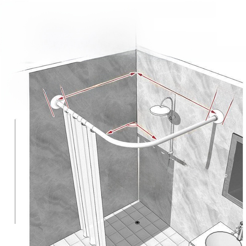Arc Shaped Bathroom Shower Rod - огляд і ціна Curtain Rods