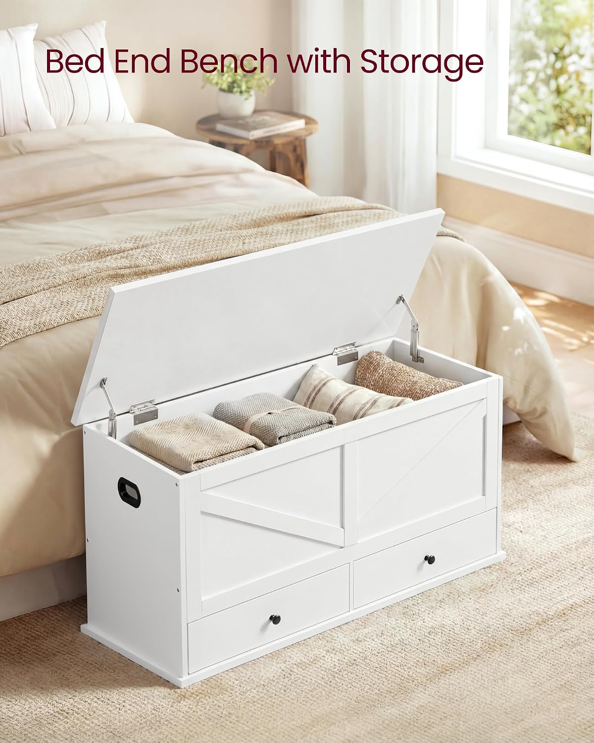 Farmhouse Storage Chest With D - огляд і ціна Cabinet Hinges