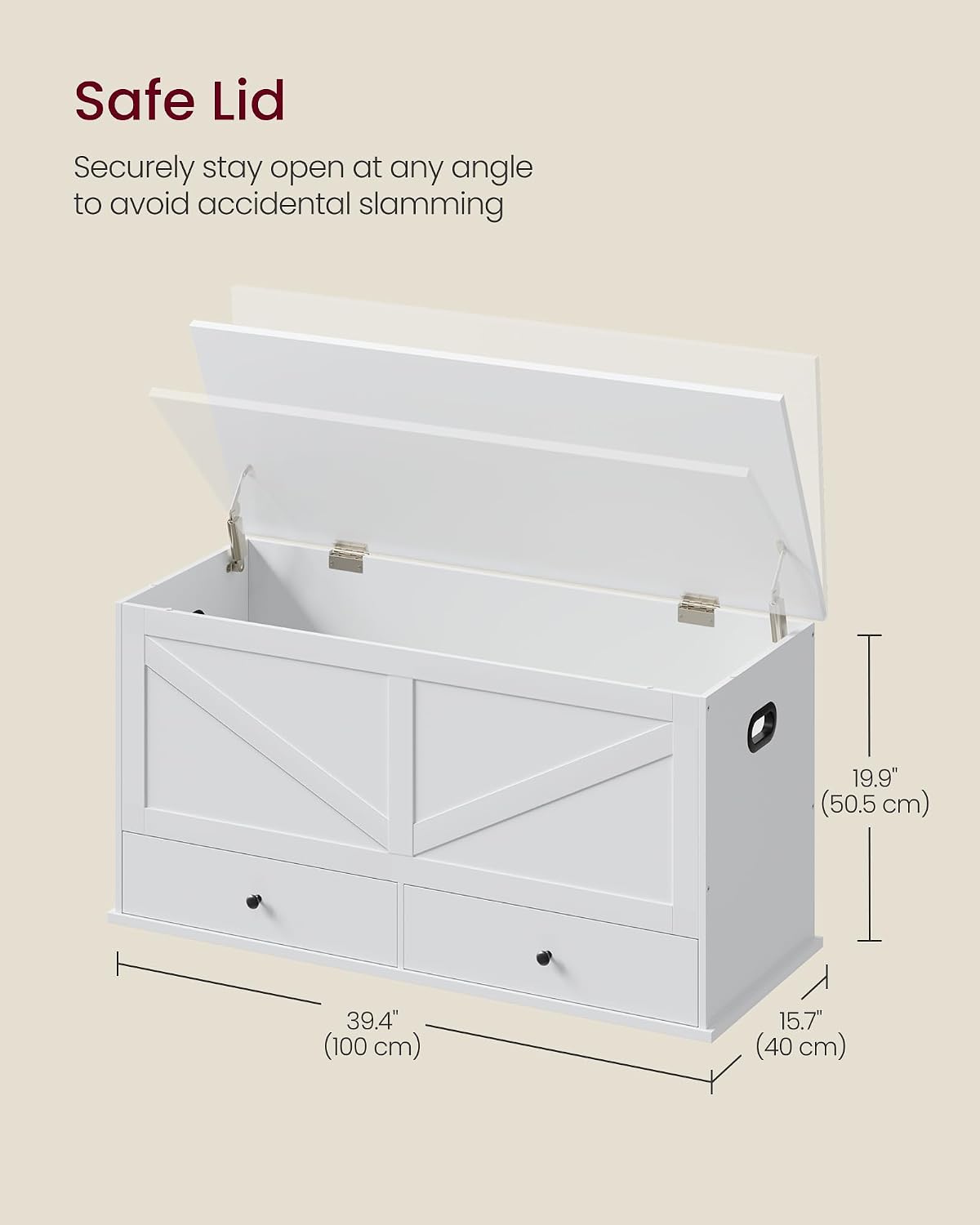 Farmhouse Storage Chest With D - огляд і ціна Cabinet Hinges