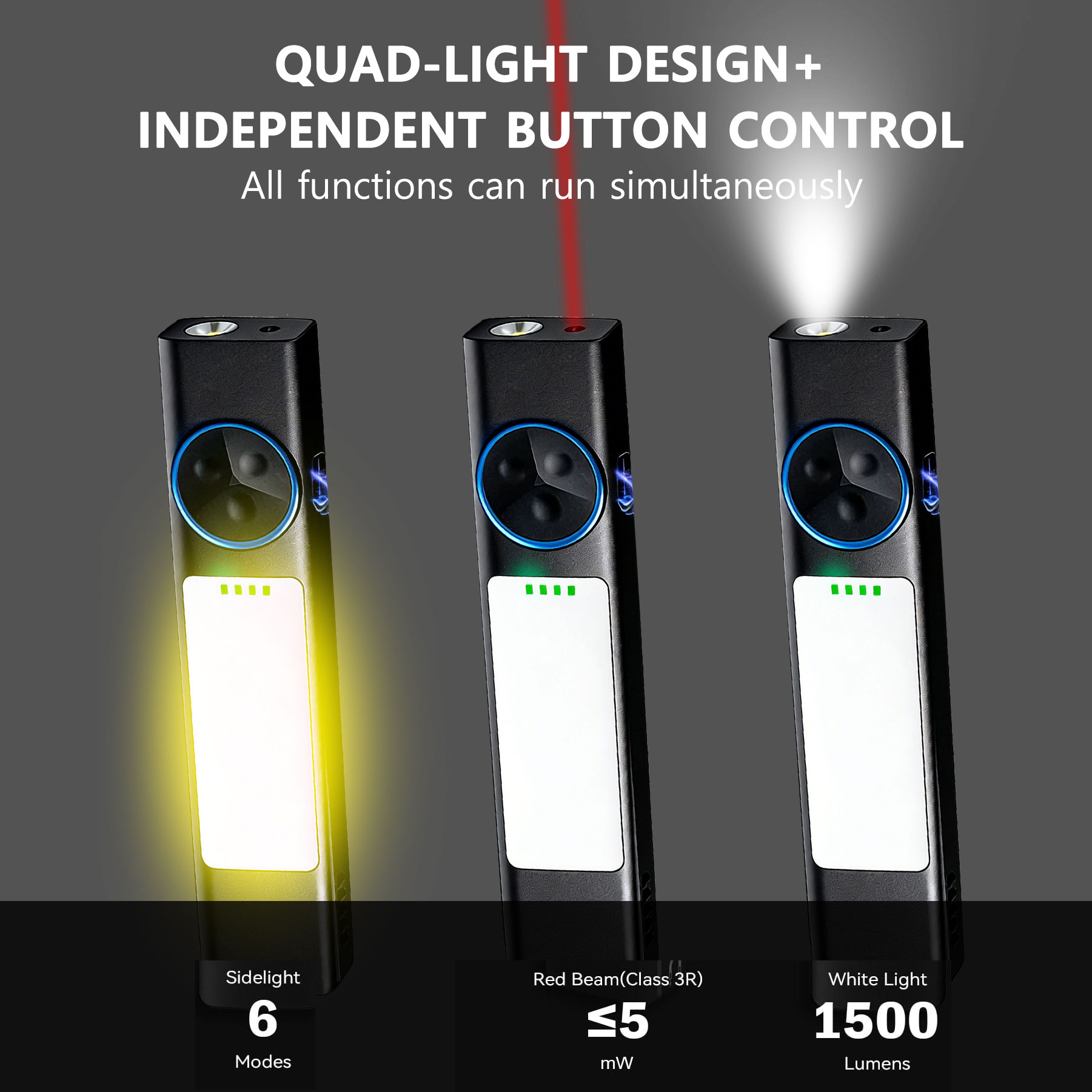 4-in-1 Multi Light Flashlight  - огляд і ціна Light Switch