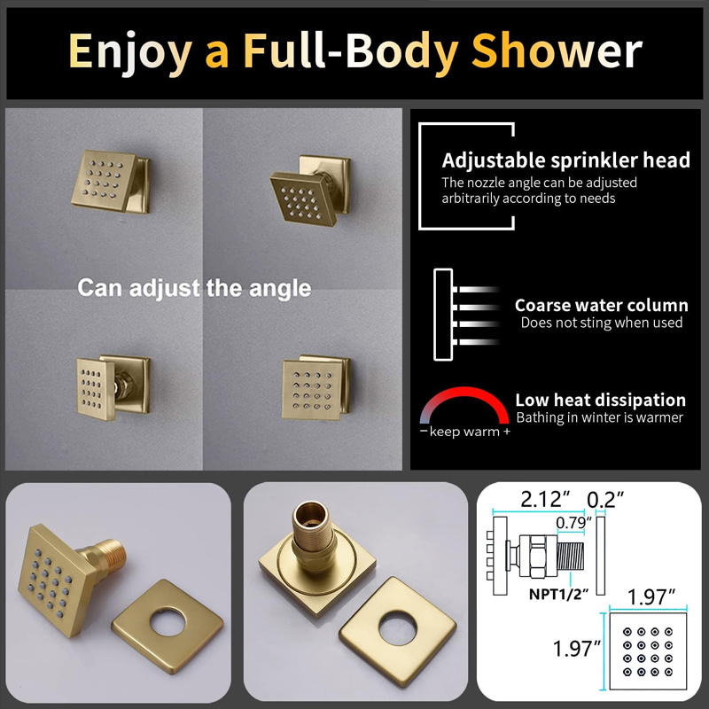 Brass Brushed Gold Digital Dis - огляд і ціна Faucet