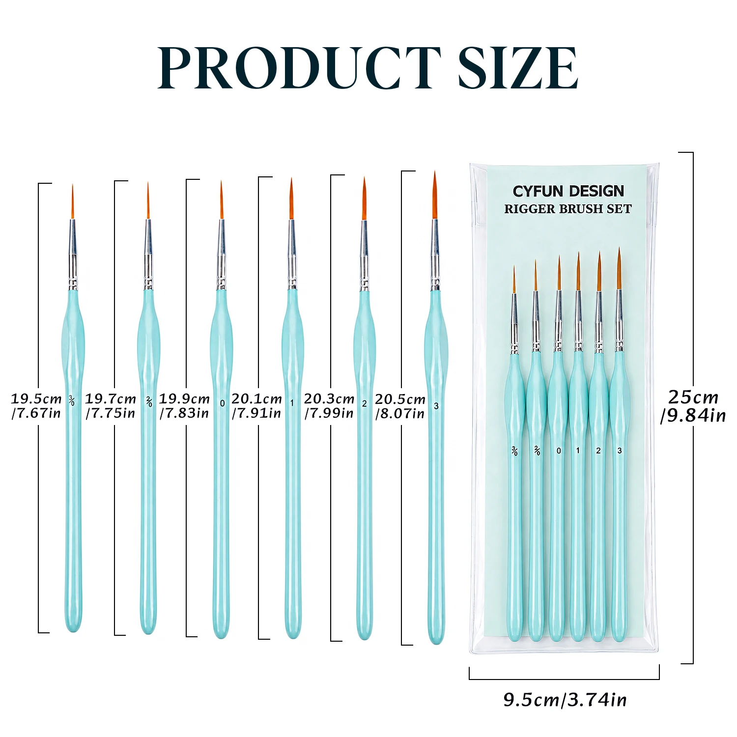 6pcs Rigger Paint Brushes Set, - огляд і ціна Paint Brush